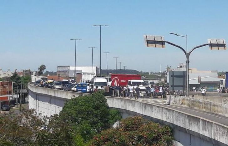 Así está Camino Negro durante la protesta.