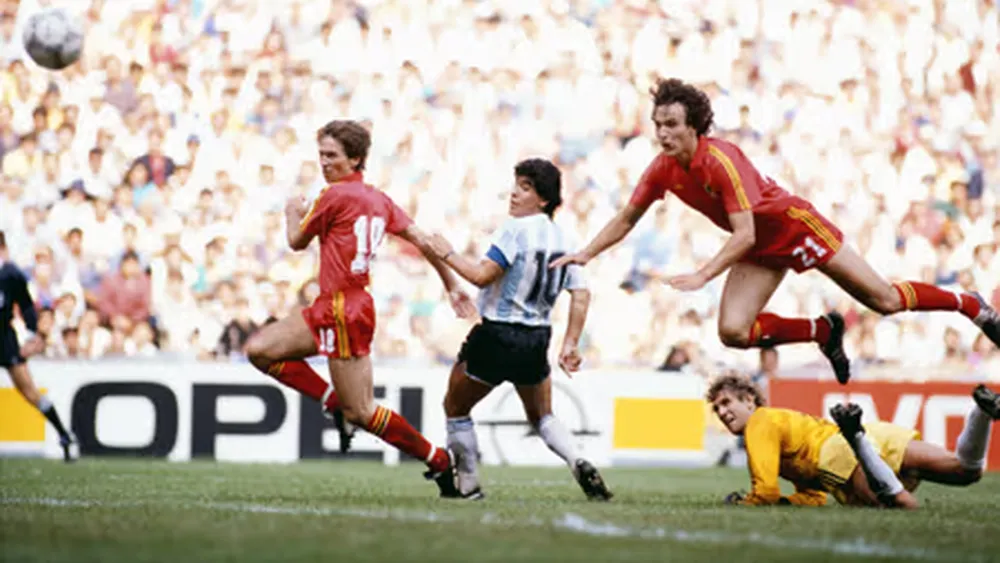 La Selección Argentina contra Bélgica en México 1986.