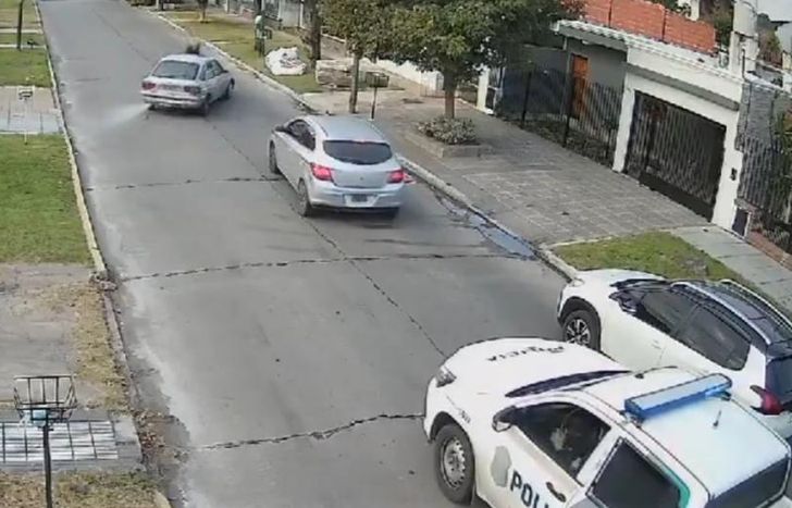 El momento del robo, cuando empieza la persecución.