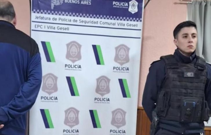 El momento de la detención, en Villa Gesell.