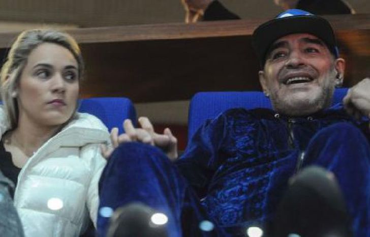 Rocío Oliva con Diego Maradona.&nbsp;