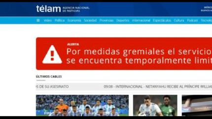 telam, con servicio limitado tras los 350 despidos