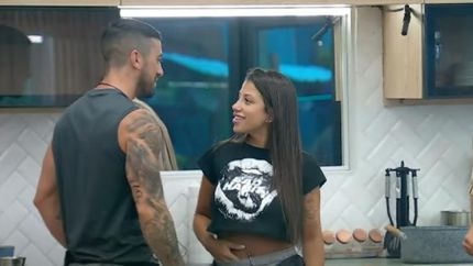 El eliminado Giuliano y Jénifer.