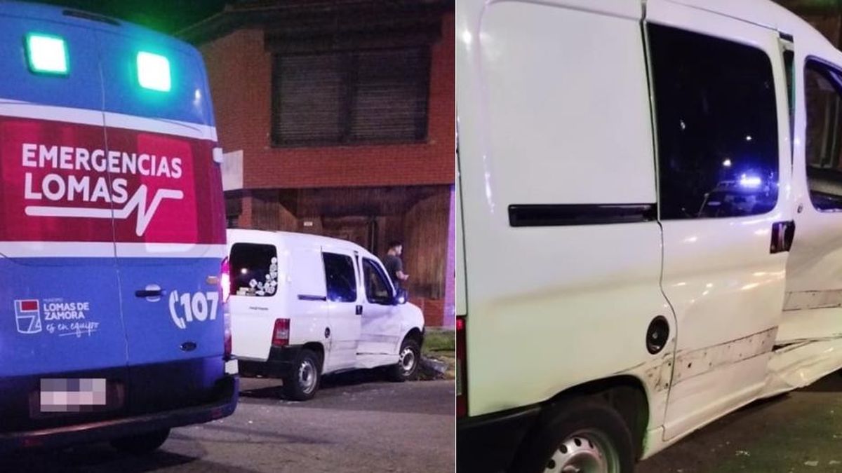 Fuerte choque entre un auto y una camioneta en Lomas de Zamora