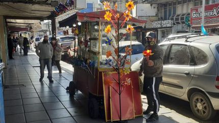 Los molinos dan vueltas y llaman la atención de los chicos.