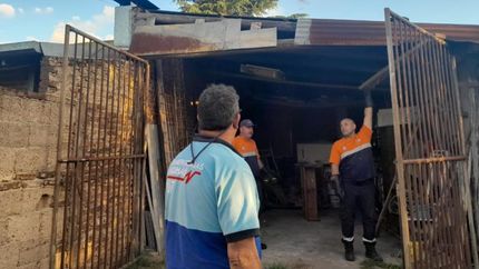 Operativo en la casa del adolescente, el día de su fallecimiento. Operativo en la casa del adolescente, el día de su fallecimiento.