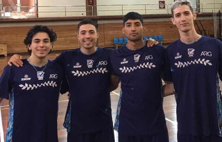 Alonso, Sarmiento, Slaibe y Jauretche, jugadores de Selección.