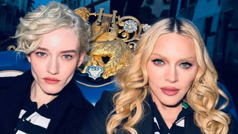 Madonna, en el rodaje de una serie. 