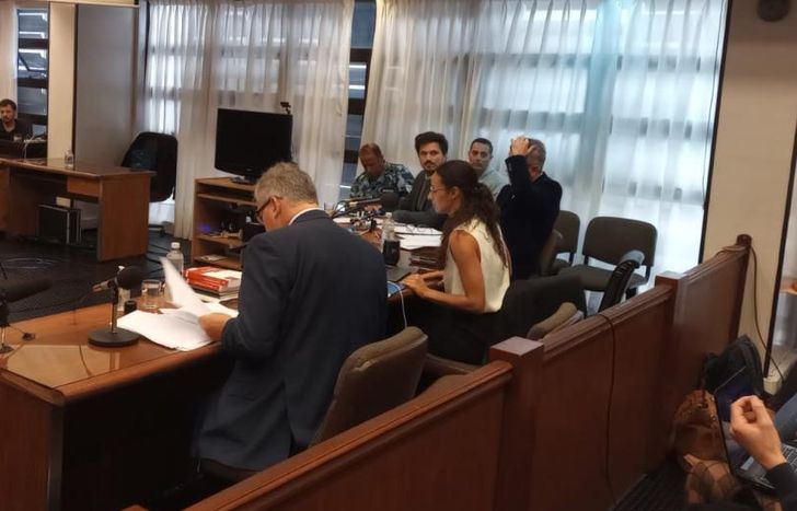 Manuel Garrido y Camila Calvo, abogados defensores de Marcos Bazán.