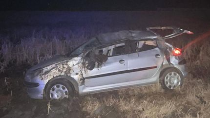 Así quedó el auto tras el choque.