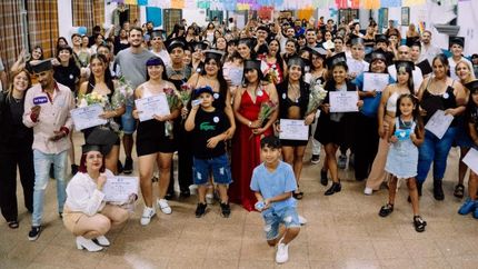 Los vecinos, felices de haber cumplido una etapa importante de su vida.