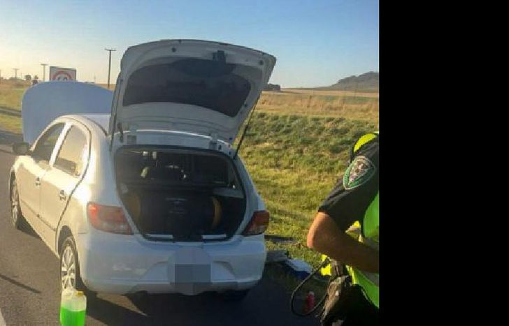 Escapó de la requisa a gran velocidad.