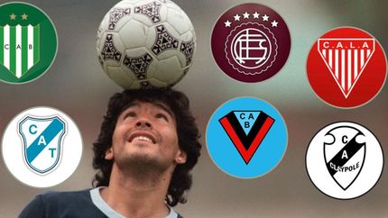 Maradona, presente en los clubes de la zona Sur.