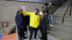 Roña Castro recorrió las instalaciones del Gimnasio para Deportes de Contacto