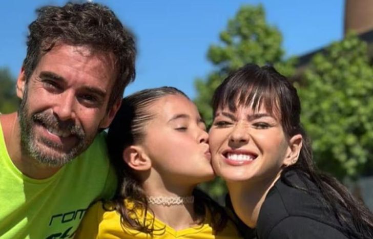 Nicolás Cabré, la China Suárez y Rufina.