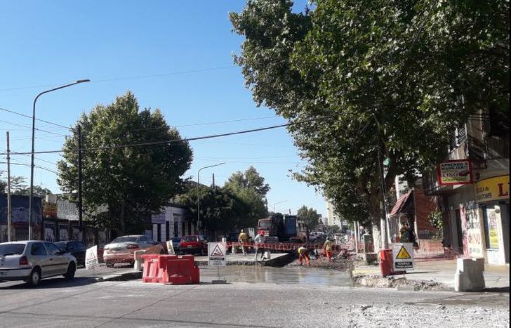 La esquina de Sarandí y Alsina, donde avanzan las obras.