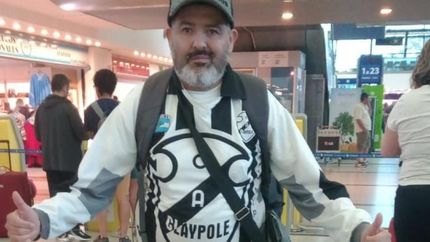 Sánchez, con toda la ilusión. Luego le notificaron que no podía viajar.