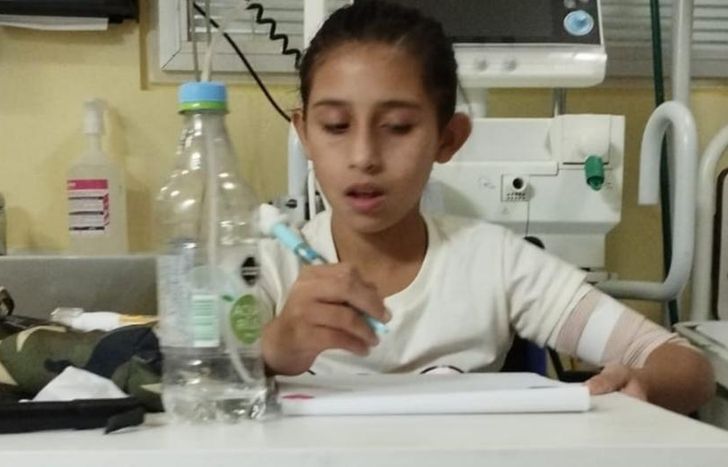 La menor estuvo internada en el Hospital del Quemado.