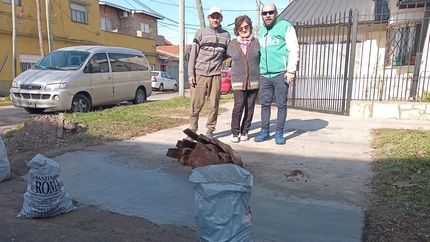 La primera obra del proyecto. El club ya anunció que se vendrán más refacciones en el barrio.