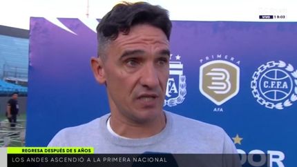 Leonardo Lemos se emocionó tras el ascenso de Los Andes a la Primera Nacional.
