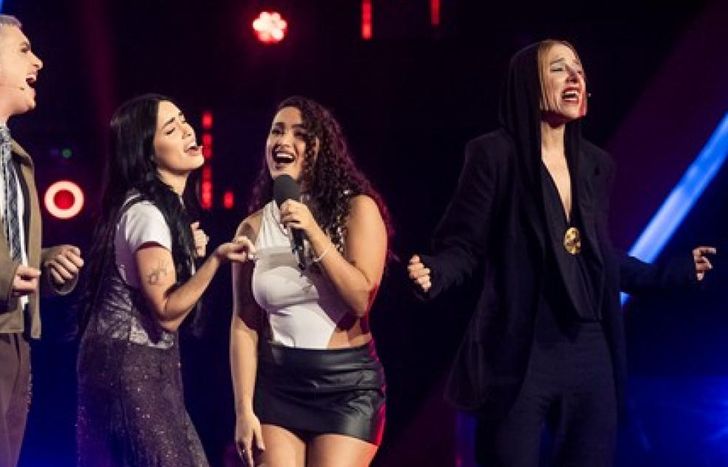 Lali y Miranda junto a Ludmila en La Voz Argentina.