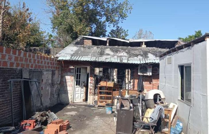 Así quedó la casa ubicada en Temperley.
