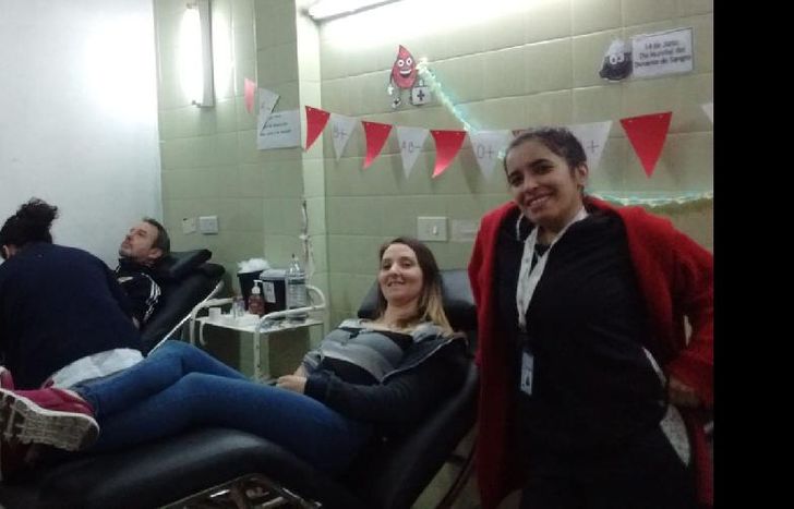 El área de Hemoterapia del Hospital trabaja en la colecta.