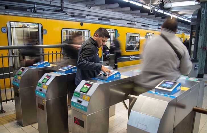 El costo del viaje en subte se va a $1.206 este lunes.&nbsp;&nbsp;