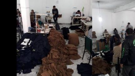 En el procedimiento se capturó a un hombre de 29 años, quien estaba a cargo de los talleres, y se halló a dos menores, familiares de los trabajadores.