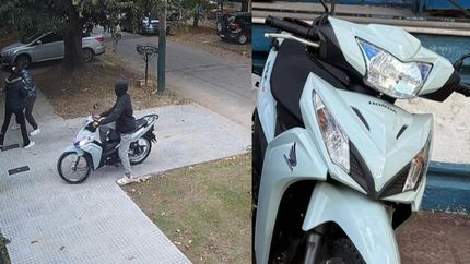 La grabación de uno de los robos y la moto incautada al delincuente. La grabación de uno de los robos y la moto incautada al delincuente.