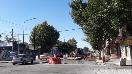 La esquina de Sarandí y Alsina, donde avanzan las obras.