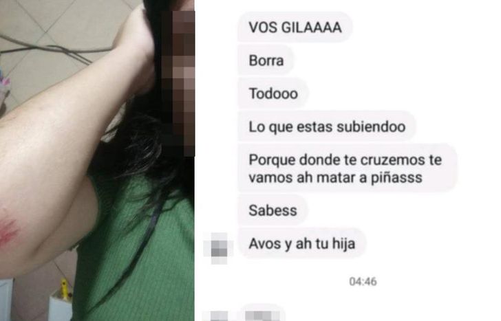 La víctima fue amenazada y luego terminó en el hospital.