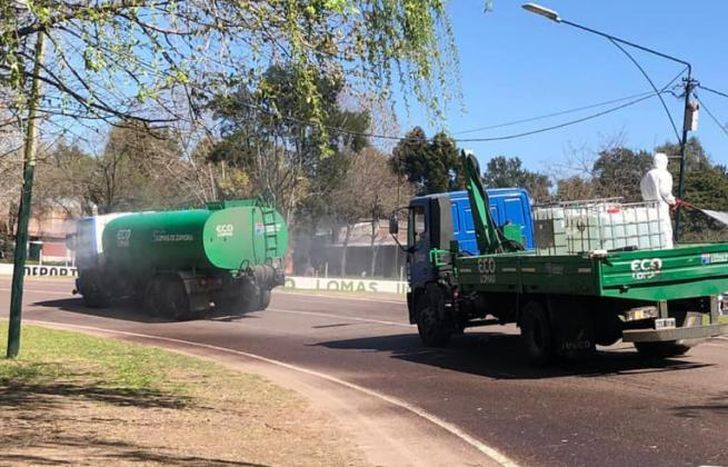 Siguen los operativos de desinfección.