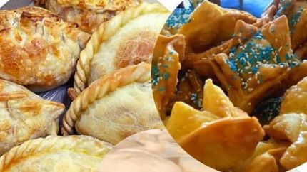 El box incluye empanadas y pastelitos.