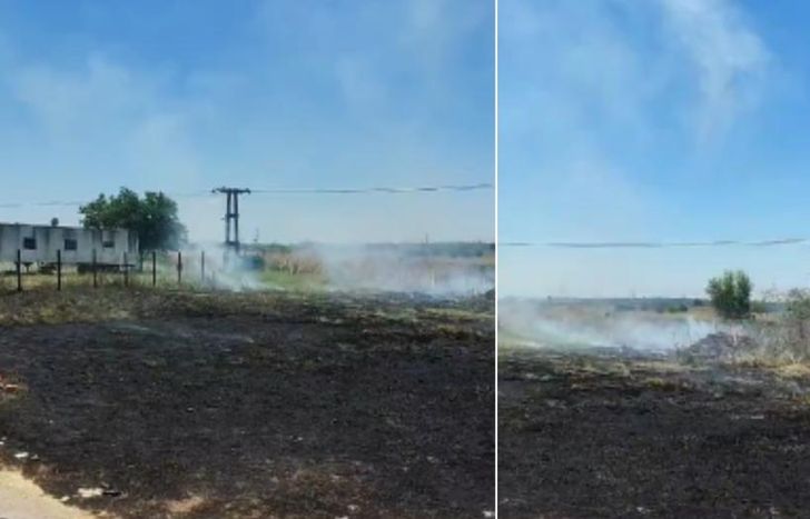El fuego se originó en una zona de pastizales.