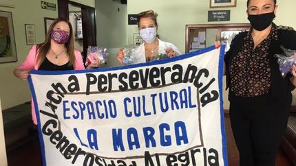 Durante la visita al Hospital Esteves.
