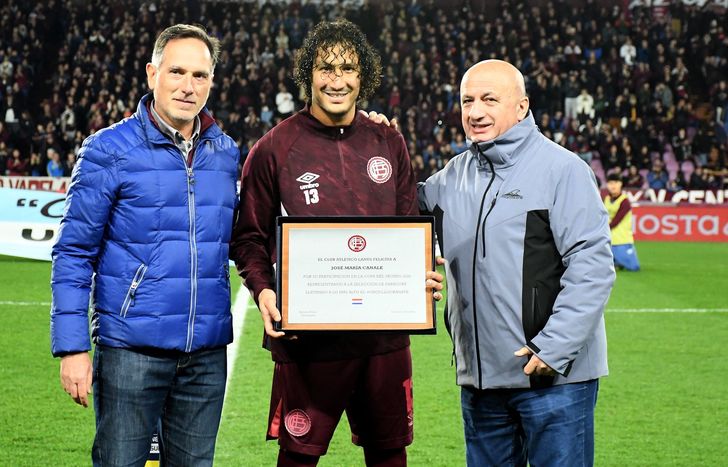 La distinción de José María Canale en Lanús ante San Lorenzo.