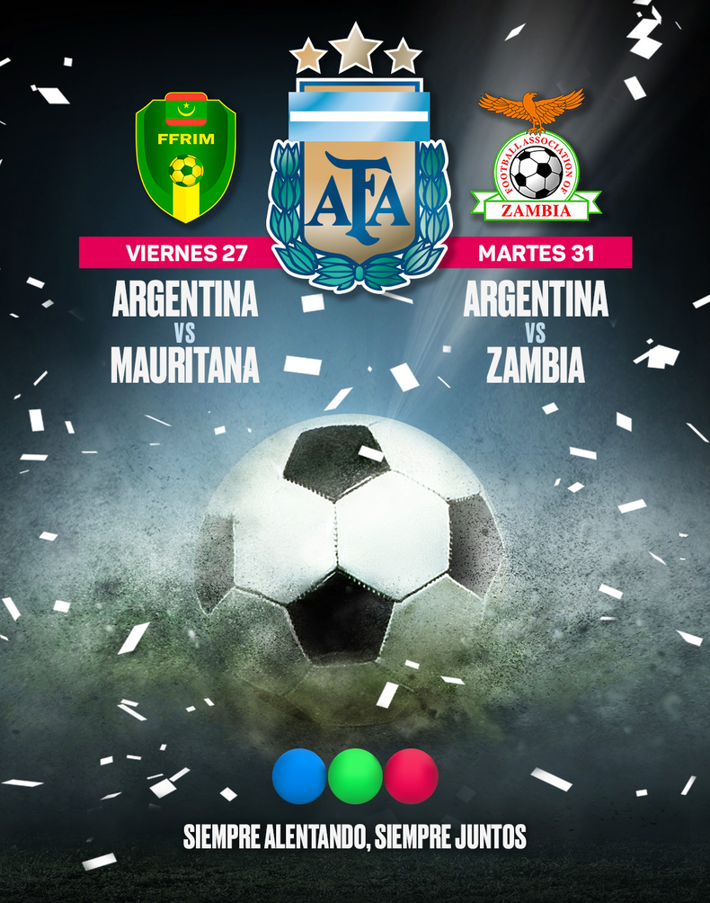 Trasmiten los amistosos de la Selección Argentina. 