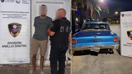 El sospechoso terminó detenido al chocar su vehículo en Parque Barón.