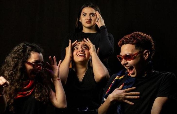 El elenco de la obra.