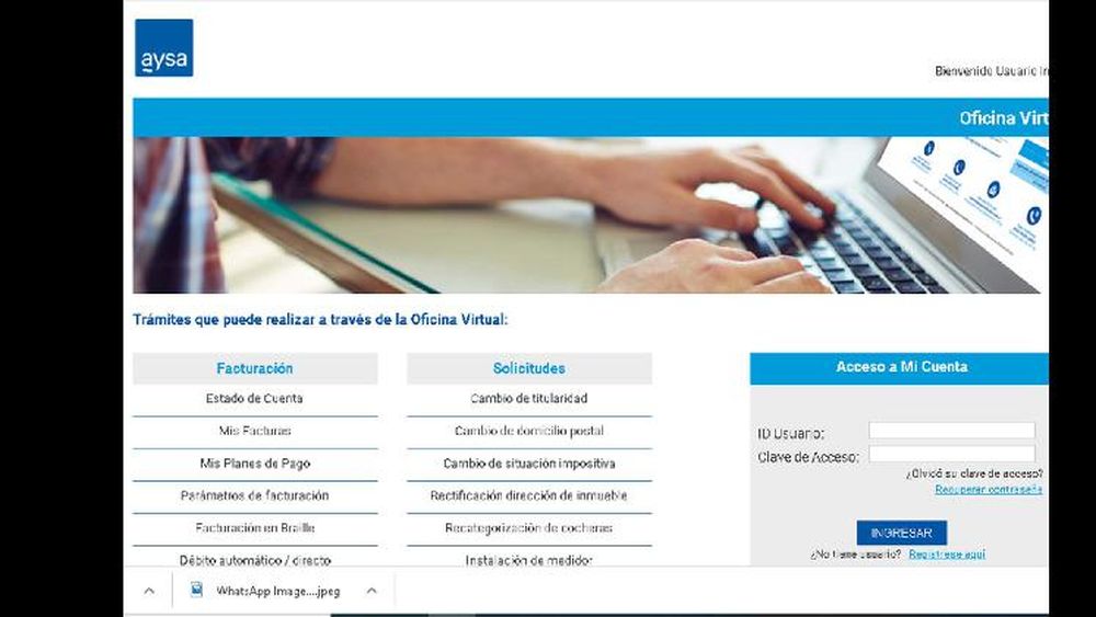 Por la cuarentena, las facturas vencidas de AySA se podrán pagar sin recargos