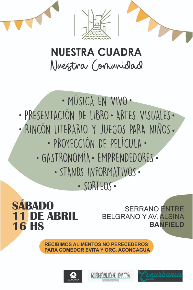 Arte y cultura, en una cuadra de Banfield. 