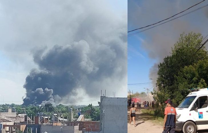 La nube de humo pudo verse desde varias partes de Lomas.