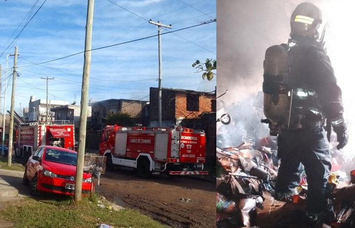 Hubo un arduo trabajo de los Bomberos de Lomas.