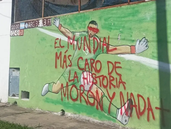 El Mundial más caro de la historia, dice unas de las frases.