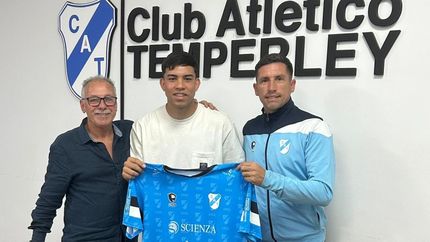 Gaona, junto al Alberto Lecchi y Federico Crivelli.