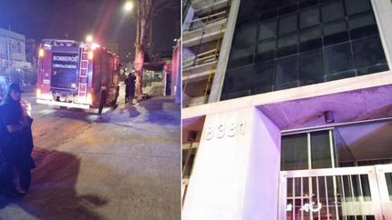 Bomberos rescataron a dos personas encerradas en un ascensor.