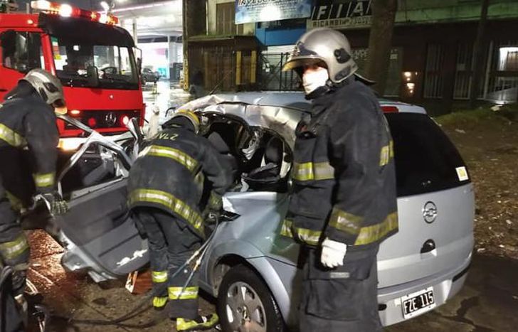 Participaron dos dotaciones de bomberos en el lugar