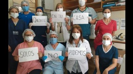 los andes y temperley saludaron a los profesionales de la salud