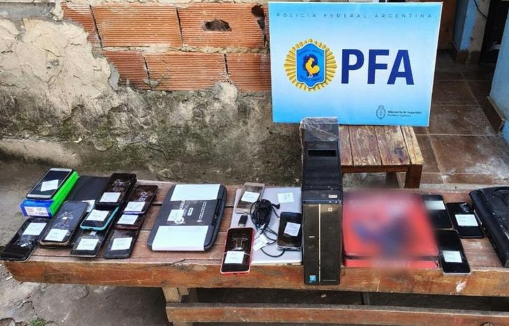 Elementos incautados en los allanamientos.